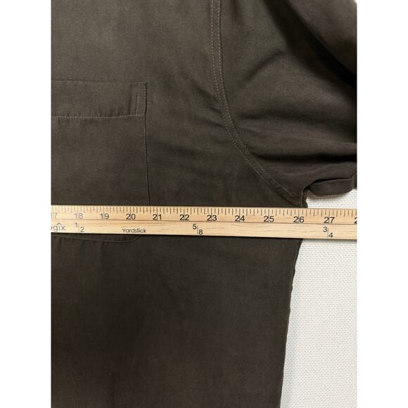 Buckhorn River Button Down Shirt Men's XL Brown Faux Suede Oudoor Work Western - Picture 10 of 10